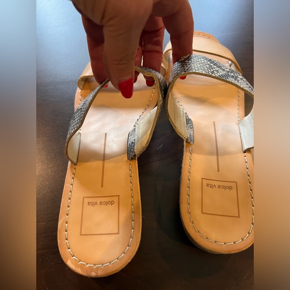 Dolce Vita - Snake Print Low Wedge Sandals - Picture 9 of 9